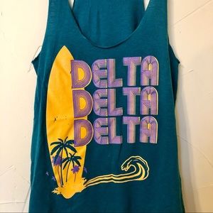 Tri Delta Teal Tank Top